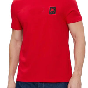 BLAUER - T-Shirt Uomo in Morbido Cotone Rosso