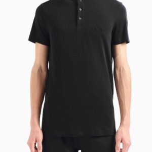 ARMANI EXCHANGE - Polo Uomo con Collo Coreano Nero