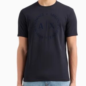 ARMANI EXCHANGE - T-Shirt Uomo Regular Fit in Jersey Blu Navy