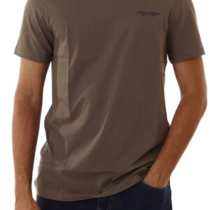 ARMANI EXCHANGE - T-Shirt Uomo Regular Fit in Jersey Marrone