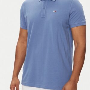 TOMMY HILFIGHER - Polo Uomo Slim Placket Blu Ammaliato