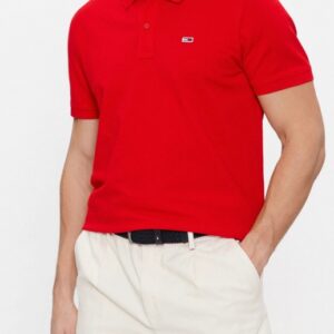 TOMMY HILFIGHER - Polo Uomo Slim Placket Rosso