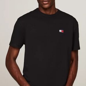 TOMMY HILFIGHER - T-Shirt Uomo con Distintivo Nero
