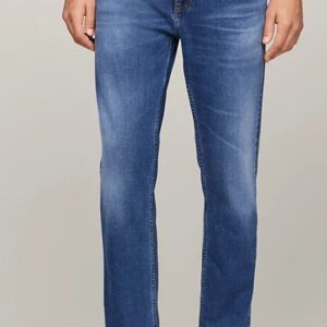 TOMMY HILFIGER - Jeans Uomo Dad Regular Fit Affusolati e Sbiaditi Denim Dark