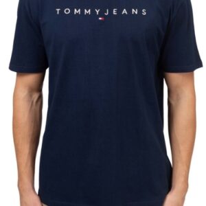 TOMMY HILFIGHER - T-Shirt Uomo con Logo Blu Navy