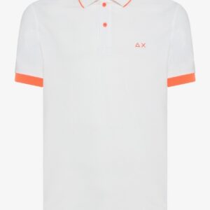SUN68 - Polo Uomo Small Stripe Fluo S/S Bianco