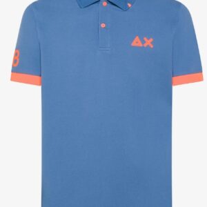 SUN68 - Polo Uomo Small Stripe Fluo S/S Avio