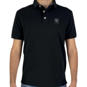 BLAUER - Polo Uomo in Piquet Nero