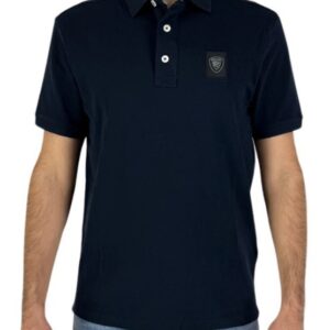 BLAUER - Polo Uomo in Piquet Blu Sodalite
