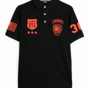 BLAUER - Polo Uomo con Stampa Fronte e Retro Nero