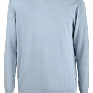 BLAUER - Maglia Uomo Girocollo Ricamato Celeste