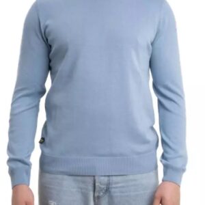 BLAUER - Maglia Uomo Cotone Slim a Tinta Unita Celeste