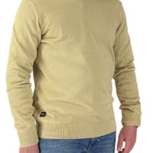 BLAUER - Maglia Uomo Cotone Slim a Tinta Unita Sabbia