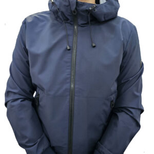 OVER/D - Giubbotto Uomo Modello Bomber con Cappuccio Blu
