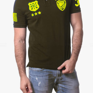 BLAUER - Polo Uomo con Stampa Fronte e Retro Verde
