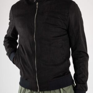 OVER/D - Giubbotto Uomo Modello Biker Eco-Danetto Nero