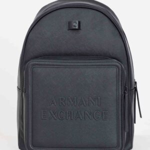 ARMANI EXCHANGE - Zaino Uomo/Donna Lettering con Logo in Rilievo Nero