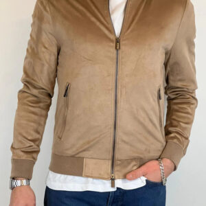 OVER/D - Giubbotto Uomo Modello Bomber Eco-Danetto Beige