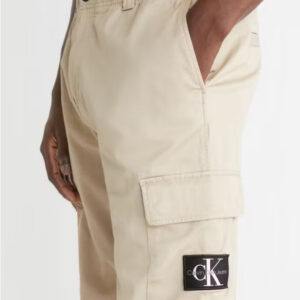 CALVIN KLEIN - Pantaloni Uomo Cargo Lavato Skinny Beige