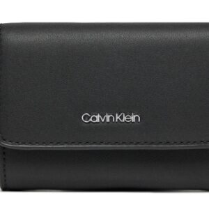 CALVIN KLEIN JEANS - Portafoglio Donna a Tre Ante RFID Piccolo Nero