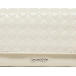 CALVIN KLEIN JEANS - Portafoglio Donna a Tre Ante RFID Trapuntato Piccolo Beige