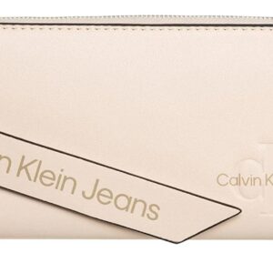 CALVIN KLEIN JEANS - Portafoglio Donna in Ecopelle con Zip Integrale e Logo Rosa