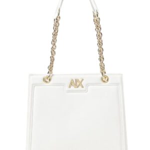 ARMANI EXCHANGE - Borsetta Donna con Tracolla a Catena con Logo Bianco