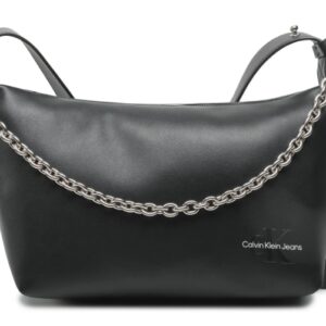 CALVIN KLEIN JEANS - Borsa Donna Sculpted Round S828 Chain Nero