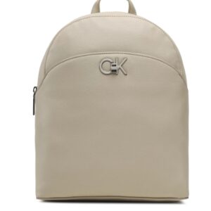CALVIN KLEIN - Zaino Donna Re-Lock Domed Backpack Beige
