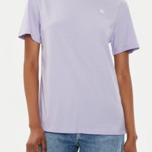 CALVIN KLEIN JEANS - T-Shirt Donna in Cotone con Stemma Viola