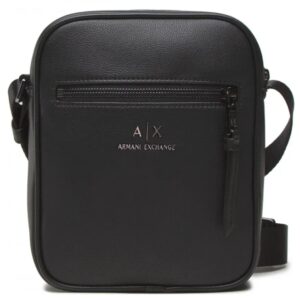 ARMANI EXCHANGE - Borsa a Tracolla Uomo in Pelle Sintetica Logata Nero