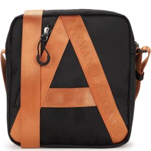 ARMANI EXCHANGE - Borsa a Tracolla Uomo con Fettuccia Logata Nero