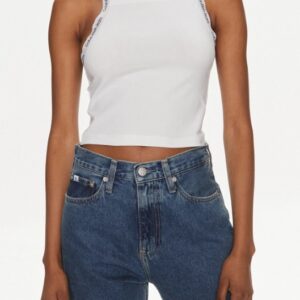 CALVIN KLEIN JEANS - Top Donna Logo Bretelle Bianco