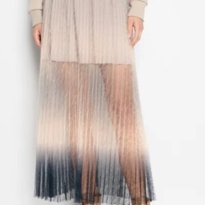 ARMANI EXCHANGE - Gonna Donna Mini in Pizzo Plissettato Off Road