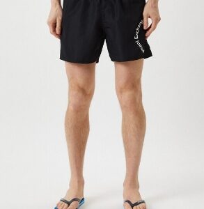 ARMANI EXCHANGE - Costume Uomo Pantaloncini da Bagno Logo Circolare Nero