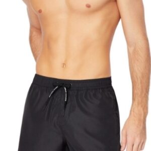 ARMANI EXCHANGE - Costume Uomo Pantaloncini da Bagno Applicazione Logo su Sfondo Black Nero