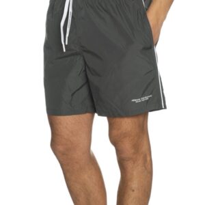 ARMANI EXCHANGE - Costume Uomo Beachwear con Logo a Contrasto Verde Abete