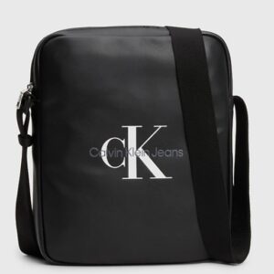 CALVIN KLEIN - Borsa Uomo Reporter a Tracolla con Logo Nero