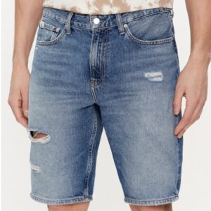 CALVIN KLEIN JEANS - Pantaloncini di Jeans Uomo Regular Fit Short Denim Medium