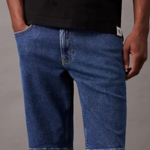 CALVIN KLEIN JEANS - Pantaloncini di Jeans Uomo Taglio Regular Denim Dark