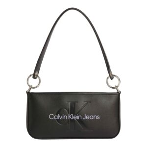 CALVIN KLEIN - Borsa da Spalla Donna Ecopelle Liscia Nero
