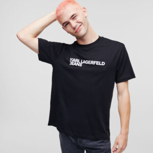 KARL LAGERFELD - T-Shirt Uomo con Logo KLJ Nero