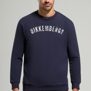 BIKKEMBERGS - Felpa Uomo Stretch Blu