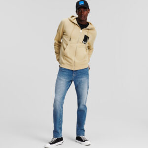KARL LAGERFELD - Jeans Uomo Slim con Logo Blu Medio