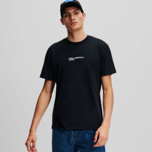 KARL LAGERFELD - T-Shirt Uomo Maniche Corte con Logo KLJ Nero