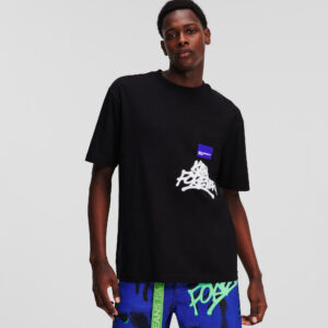 KARL LAGERFELD - T-Shirt Uomo Crapule2000 con Taschino Nero