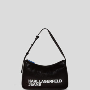 KARL LAGERFELD - Borsa Donna Essential a Spalla con Logo Nero