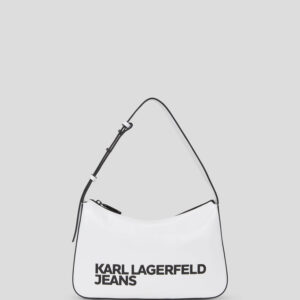 KARL LAGERFELD - Borsa Donna Essential a Spalla con Logo Bianco