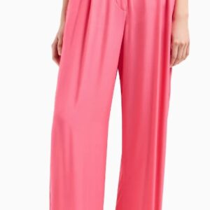 ARMANI EXCHANGE - Pantaloni Donna con Pinces in Twill di Viscosa Fucsia
