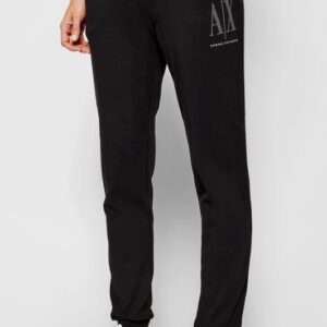 ARMANI EXCHANGE - Pantaloni Donna Jogger in Tessuto French Terry Nero White